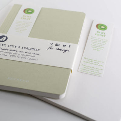 Recycled SUCSEED A5 Notebook – Kiwi Fruit